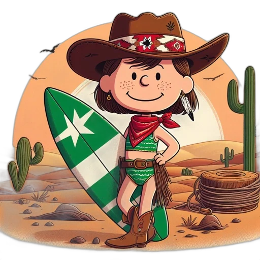cartoon, concept art, cowboy, character transparent PNG cut-out