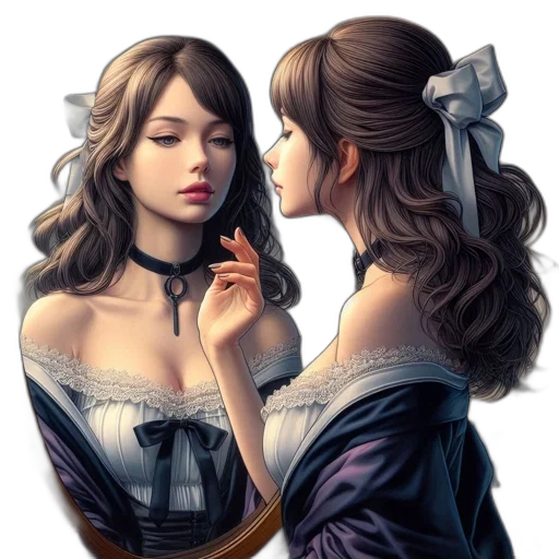 dress, face, jewelry, crown transparent PNG cut-out