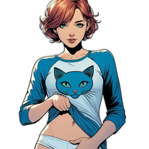 comic book art, concept art, cartoon, pixel art transparent PNG cut-out
