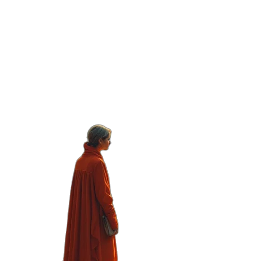 jacket, dress, staff, sword transparent PNG cut-out