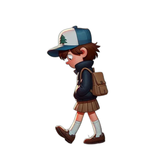 hat, jacket, staff, pixel art transparent PNG cut-out