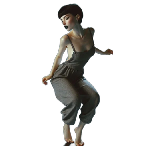 dress, staff, 3d render, concept art transparent PNG cut-out