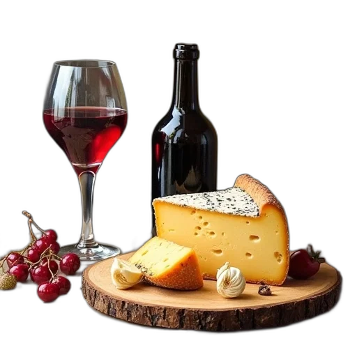 food, wine, cheese, canvas transparent PNG cut-out