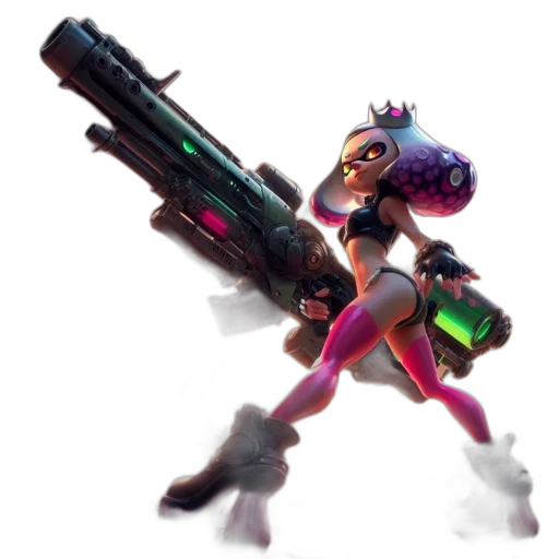 weapon, staff, concept art, cyberpunk transparent PNG cut-out