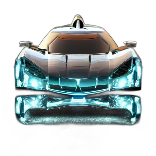 car, robot, jewelry, 3d render transparent PNG cut-out