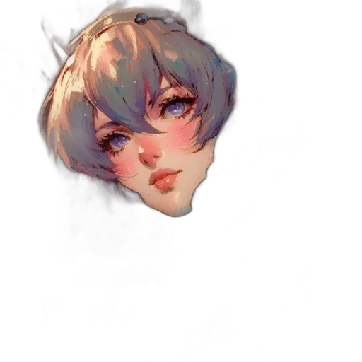 face, mask, crown, hair transparent PNG cut-out