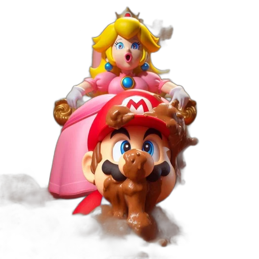 crown, 3d render, concept art, mario transparent PNG cut-out