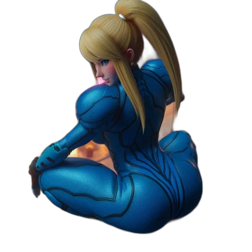 hair, concept art, 3d render, pixel art transparent PNG cut-out