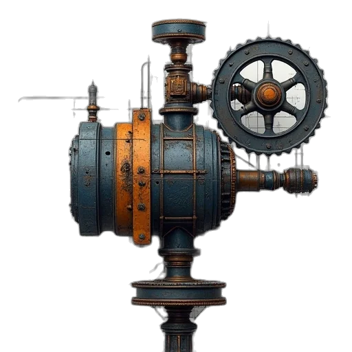 weapon, robot, staff, concept art transparent PNG cut-out