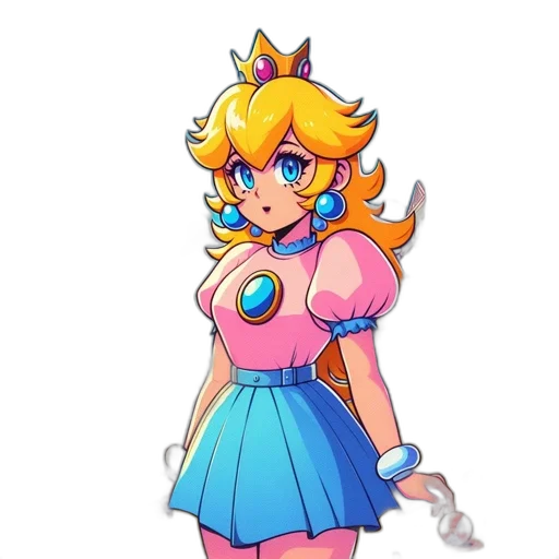 dress, crown, staff, weapon transparent PNG cut-out