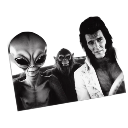 mask, concept art, outer space, three transparent PNG cut-out