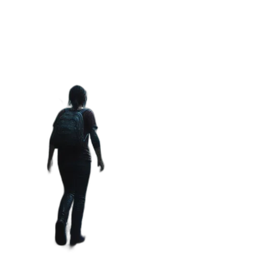 jacket, staff, robot, creature transparent PNG cut-out