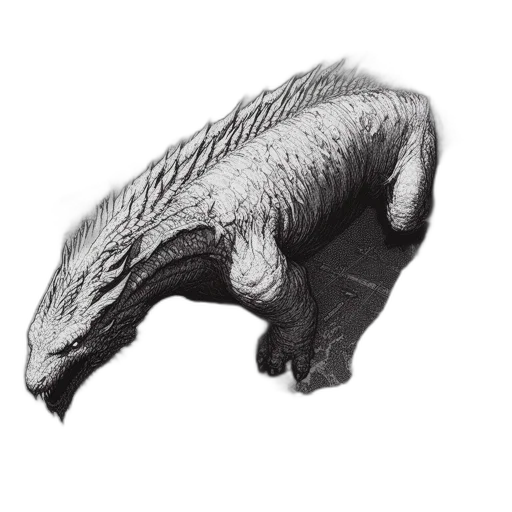 dragon, animal, creature, hair transparent PNG cut-out