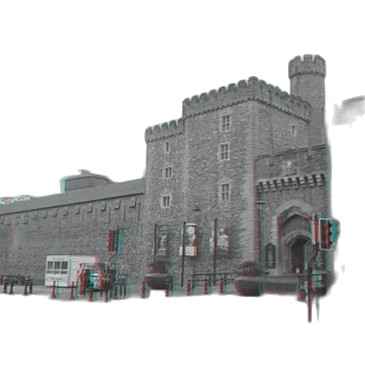 building, crown, staff, 3d render transparent PNG cut-out
