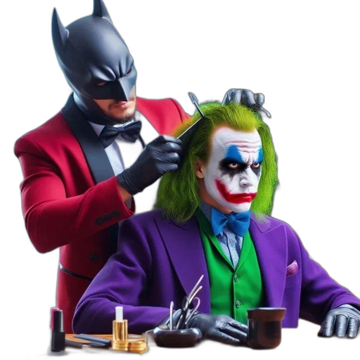 concept art, comic book art, 3d render, batman transparent PNG cut-out