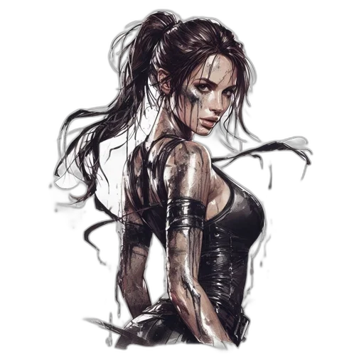 dress, fantasy art, concept art, comic book art transparent PNG cut-out