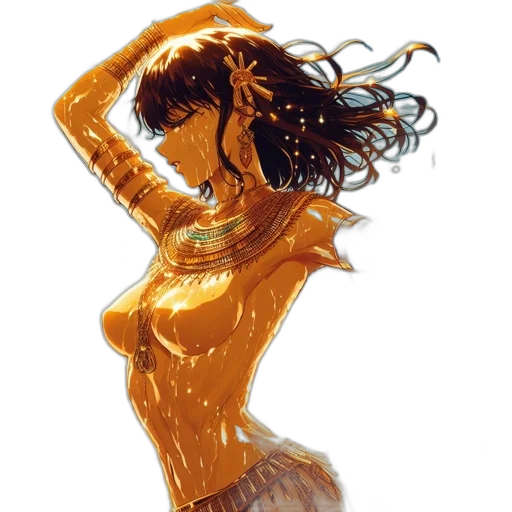 dress, jewelry, fantasy art, comic book art transparent PNG cut-out