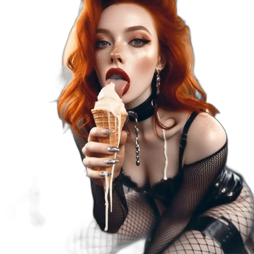 dress, food, umbrella, photorealistic transparent PNG cut-out