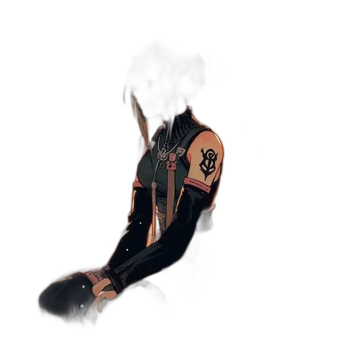 jacket, mask, dragon, staff transparent PNG cut-out