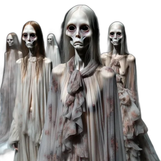 dress, mask, creature, staff transparent PNG cut-out