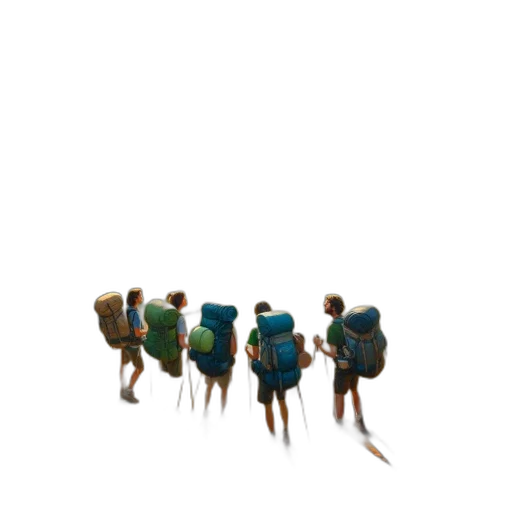 staff, umbrella, jacket, robot transparent PNG cut-out