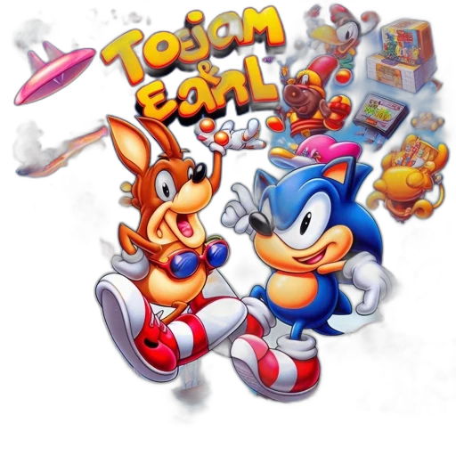 concept art, pixel art, 3d render, toejam transparent PNG cut-out