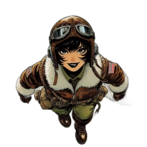 jacket, face, weapon, creature transparent PNG cut-out