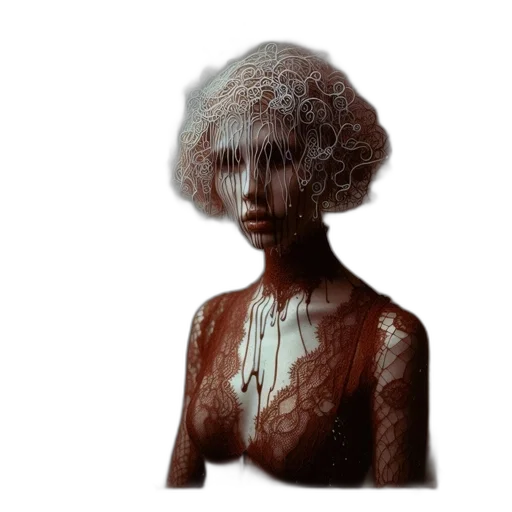 face, hair, creature, mask transparent PNG cut-out