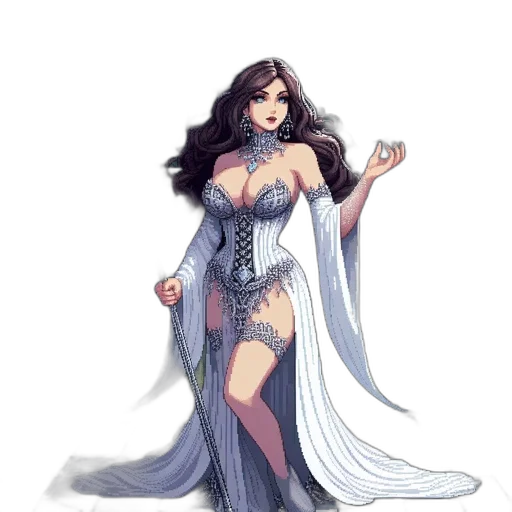 dress, fantasy art, concept art, comic book art transparent PNG cut-out