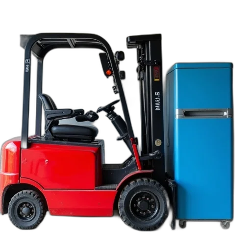 furniture, robot, red, forklift transparent PNG cut-out