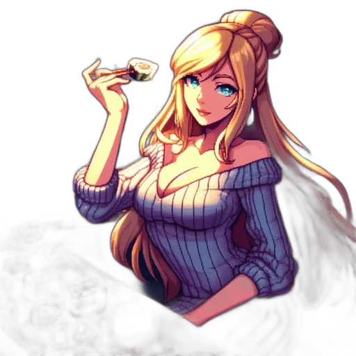 dress, staff, flower, jacket transparent PNG cut-out