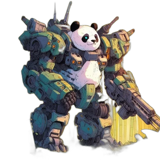 robot, weapon, concept art, watercolor transparent PNG cut-out