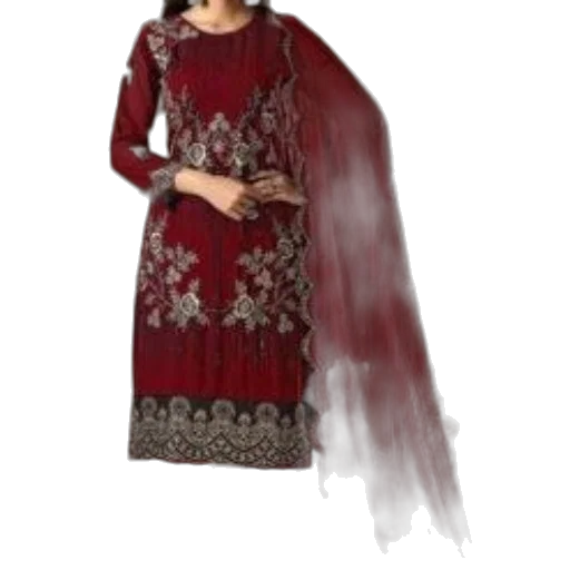 dress, photorealistic, 3d render, red transparent PNG cut-out