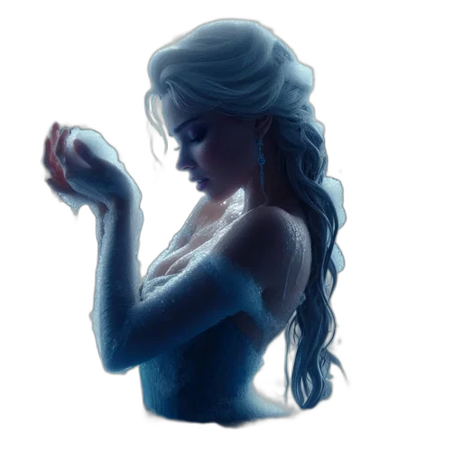 dress, jewelry, face, concept art transparent PNG cut-out