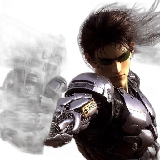 concept art, cyberpunk, photorealistic, 3d render transparent PNG cut-out