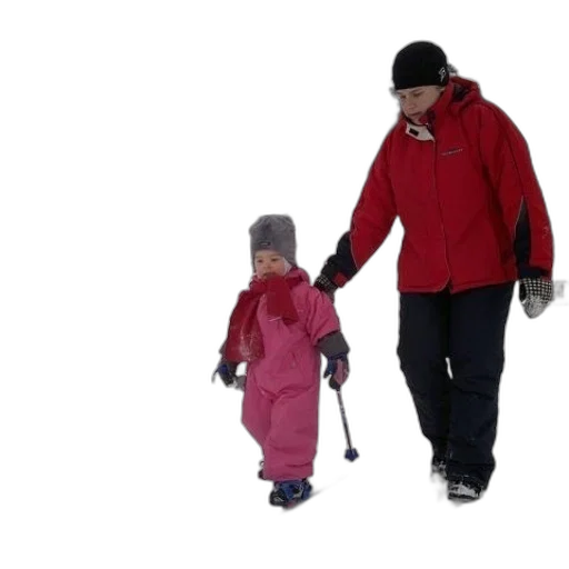 snow, child, pink, snowsuit transparent PNG cut-out