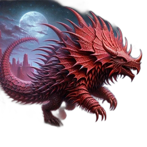 dragon, creature, animal, staff transparent PNG cut-out