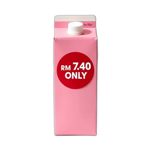 bottle, 3d render, vaporwave, pink transparent PNG cut-out