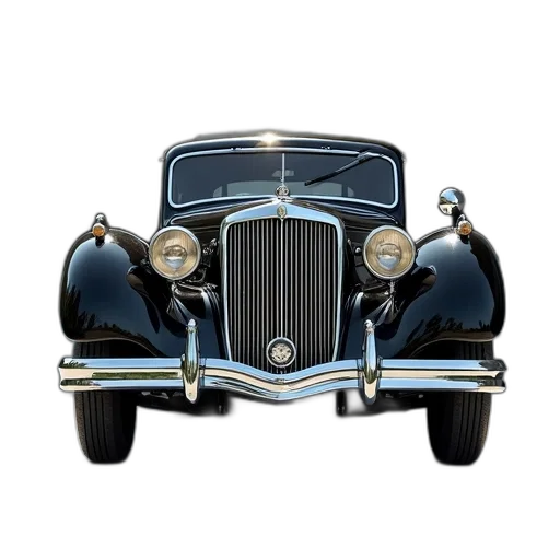 car, photorealistic, 3d render, black transparent PNG cut-out