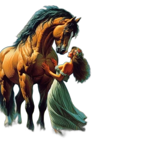 fantasy art, concept art, photorealistic, oil painting transparent PNG cut-out