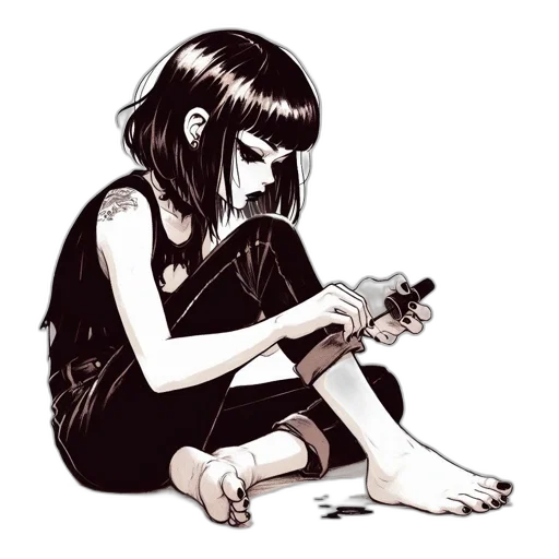 dress, weapon, shoes, face transparent PNG cut-out