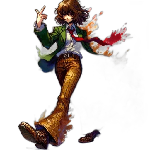 jacket, staff, concept art, pixel art transparent PNG cut-out