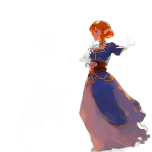 dress, crown, staff, concept art transparent PNG cut-out