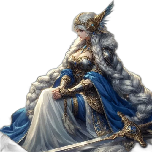 sword, crown, dragon, dress transparent PNG cut-out