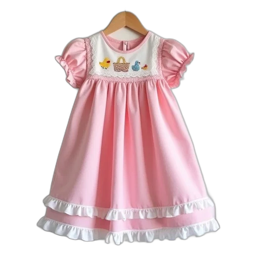 dress, pink, white, collar transparent PNG cut-out