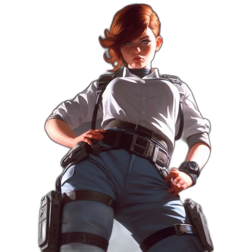 robot, staff, jacket, weapon transparent PNG cut-out