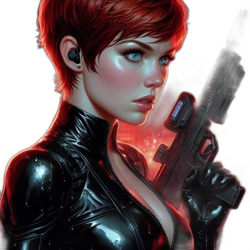 weapon, comic book art, cyberpunk, concept art transparent PNG cut-out