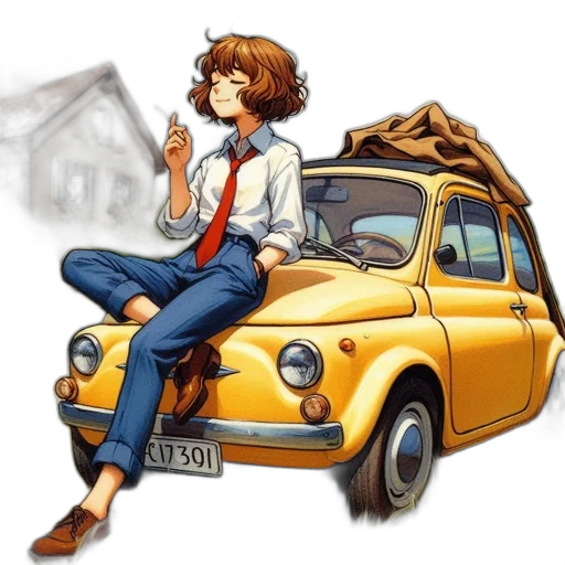 car, robot, concept art, anime transparent PNG cut-out