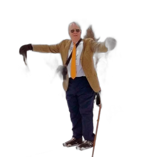 jacket, staff, animal, creature transparent PNG cut-out