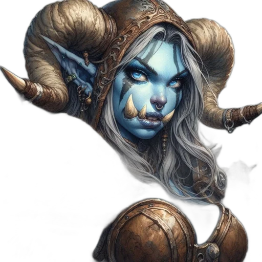 face, mask, dragon, staff transparent PNG cut-out